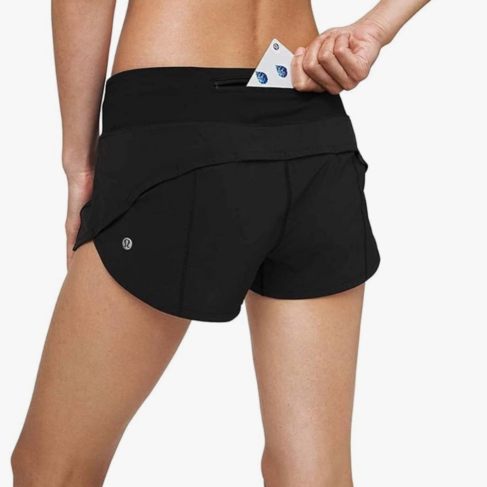 Black Lululemon Speed Up Shorts Size 4